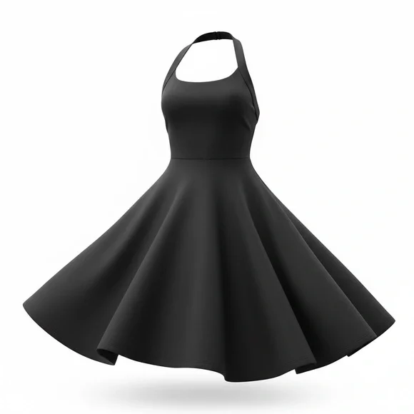 Chic Black Backless Dress - Picture 1 of 2